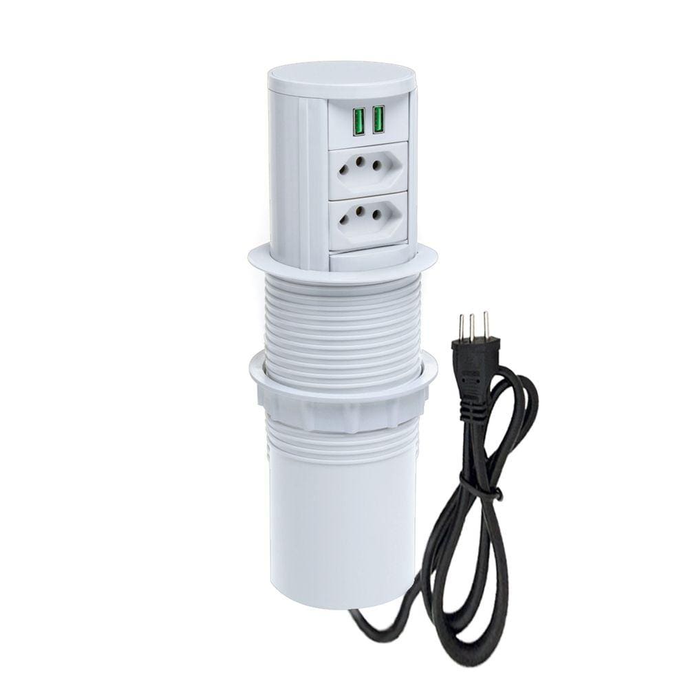 Torre Multiplug Automático 2 Tom 20a + 2 usb 4.9A + Indução