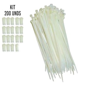 Abraçadeira De Nylon 2000 Unds Branco Cinta Plastica Enforca