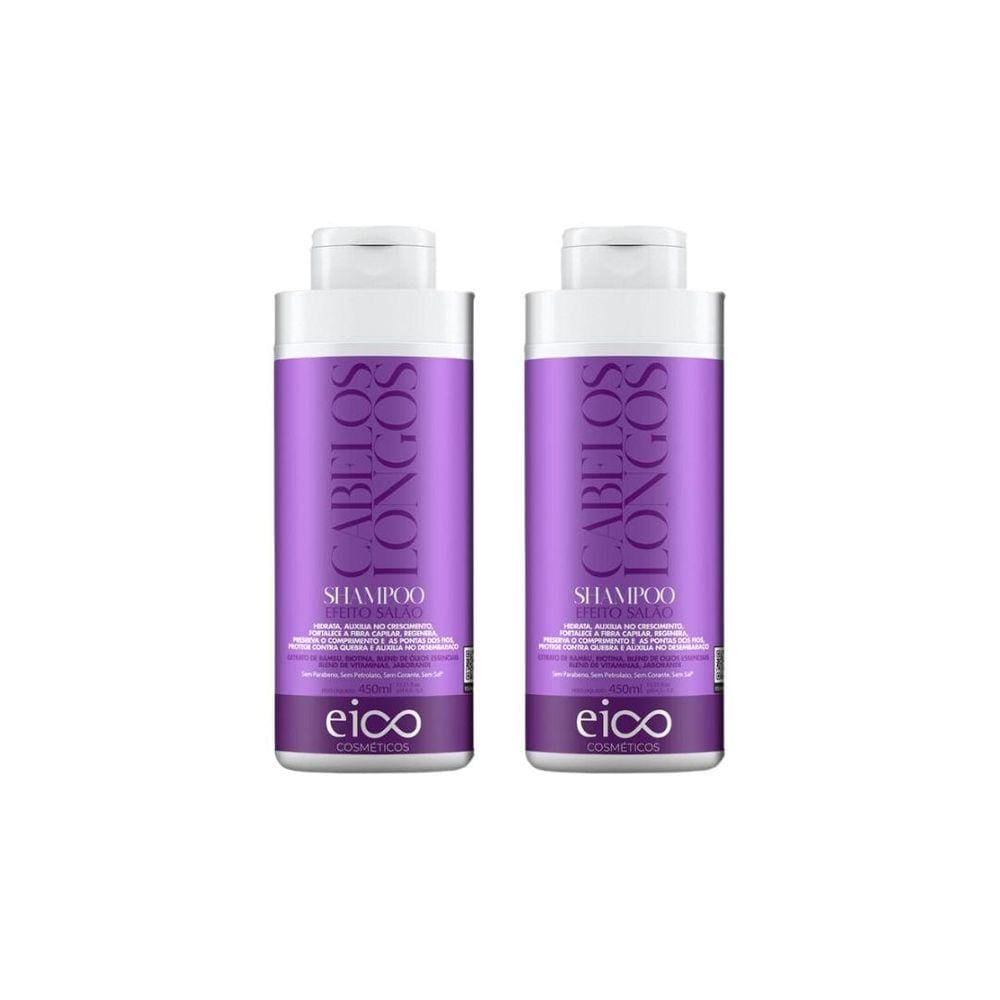 Shampoo Eico 450Ml Cabelos Longos - Kit C/2Un