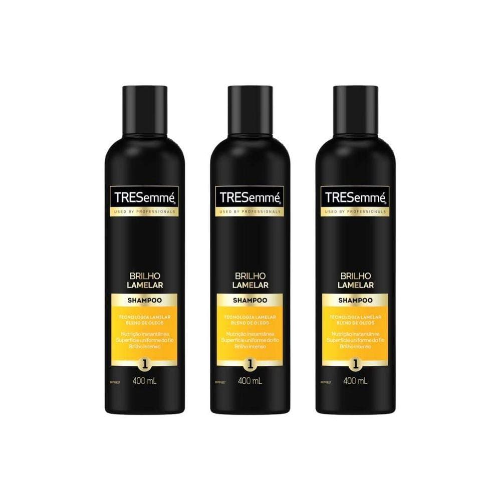 Shampoo Tresemme Brilho Lamelar 400Ml - Kit Com 3Un