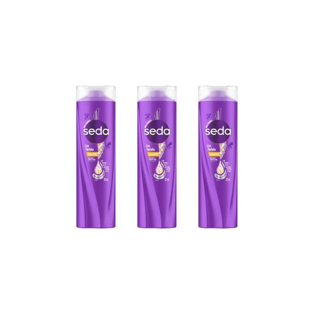 Shampoo Seda 325Ml Liso Perfeito-Kit C/3Un