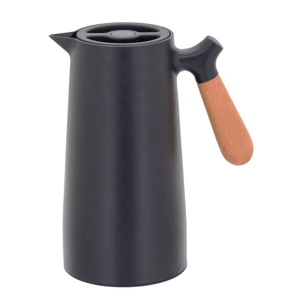 Garrafa Térmica Para Chá, Café Com Alça em Madeira 1L