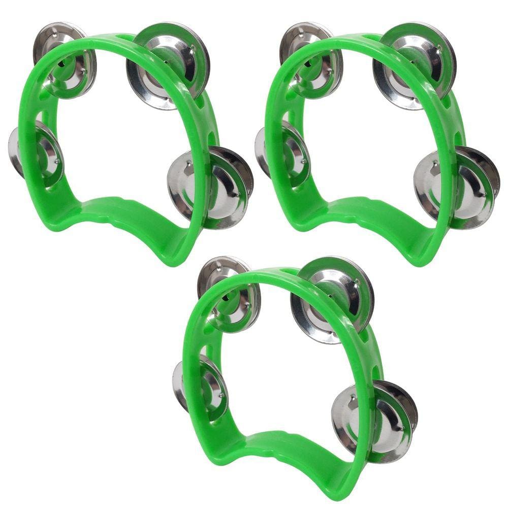 Kit 3 Pandeiros Meia Lua Infantil Verde New York