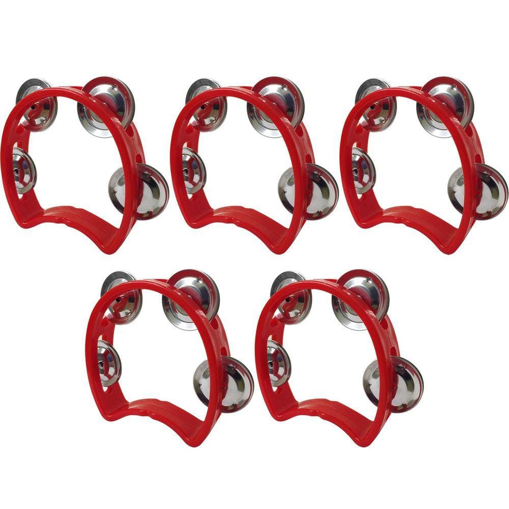 Kit 5 Pandeiros Meia Lua Infantil Vermelho New York