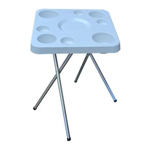 Mesa Petisqueira Desmontável/Dobrável Branca Elegante Plus