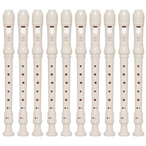 Kit 10 Flautas Doce Soprano Barroca Em C YRS-24B Yamaha