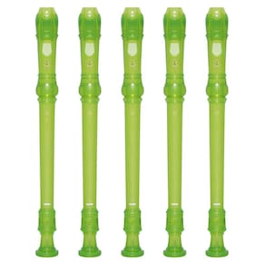 Kit 5 Flautas Doce Soprano Germânica Em C YRS-20G Verde Yamaha