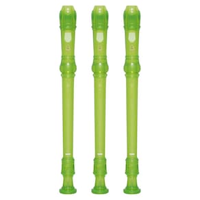 Kit 3 Flautas Doce Soprano Barroca Em C YRS-20B Verde Yamaha