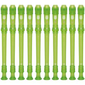 Kit 10 Flautas Doce Soprano Germânica Em C YRS-20G Verde Yamaha