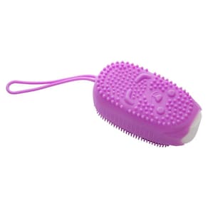 Esponja De Banho Capa Silicone Massageador Porco Espinho Lilás