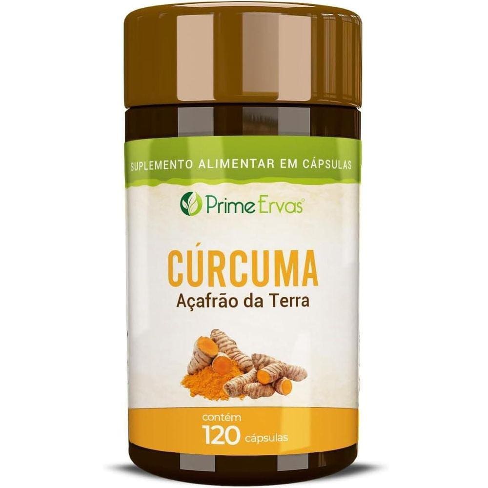 Cúrcuma Açafrão Da Terra 120 Cáps. 500Mg Prime Ervas