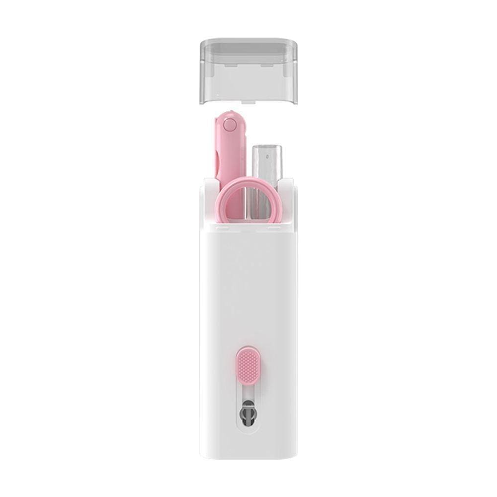 Kit De Limpeza 7 Em 1 Multifunção Teclado Fones Pc Celulares Rosa