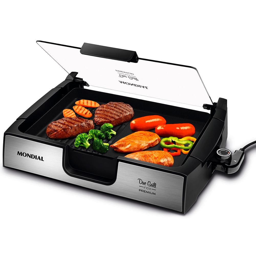 Grill Chapa Mondial Due Grill Premium G-10 Inox 127V