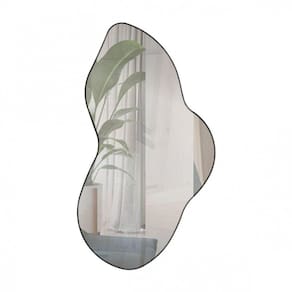 Painel Espelhado Orgânico Decorativo Nature ES20 Preto - Dalla Costa