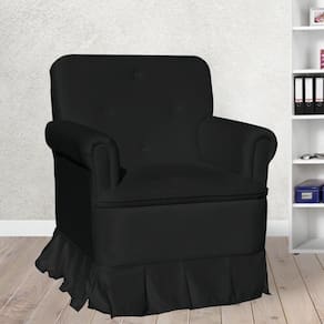 Poltrona Amamentação Laura Veludo Preto - LM DECOR