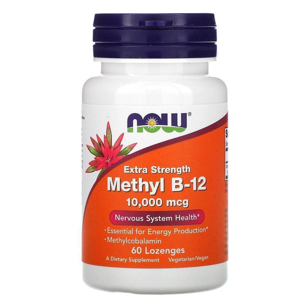 Metil B-12, Extra Forte, 10.000 Mcg, 60 Pastilhas, Now