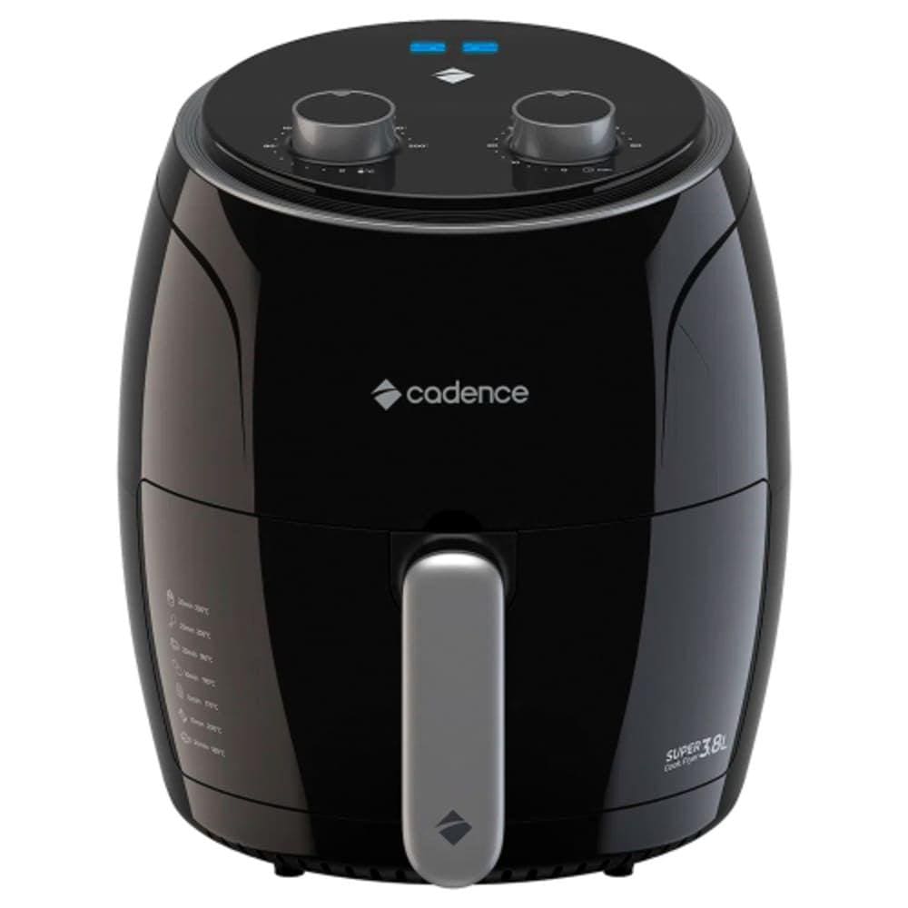 Fritadeira AIR FRYER Cadence Super Cook 3,8L 1300W - FRT410-127 Preto 110 VOLTS