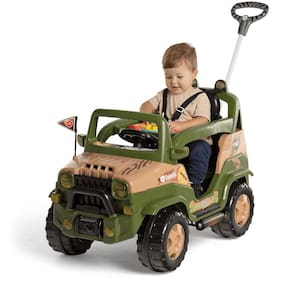 Carrinho com empurrador e pedal Selvagem Calesita