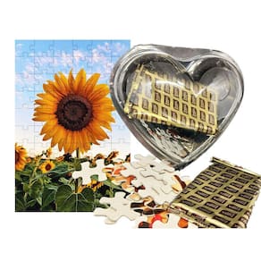 Presente De Páscoa Diet Chocolate Para Idosos + 1 Quebra-Cabeça Flores De 60 Peças