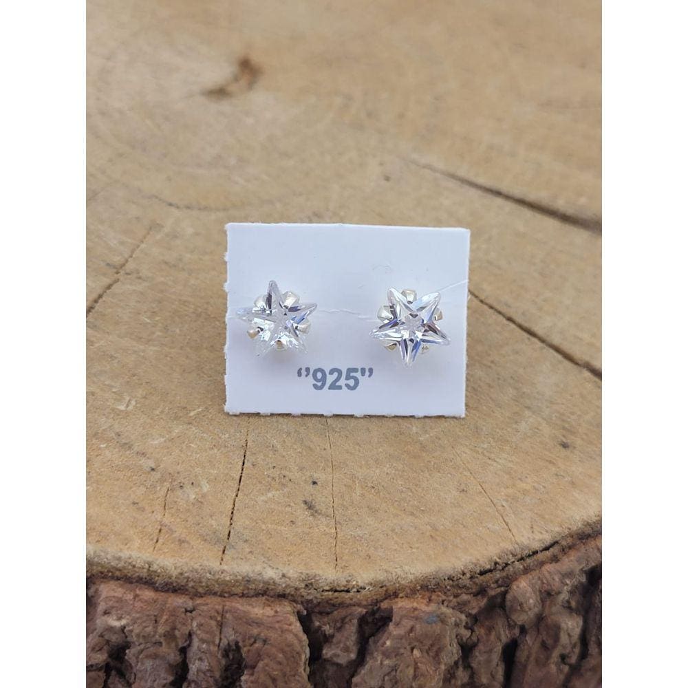 BRINCO ESTRELA COM ZIRCÔNIA  8mm