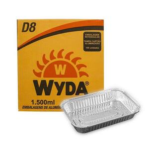 D - 8 Embalagem Alumínio Com Tampa Com 100 1500ML - Wyda