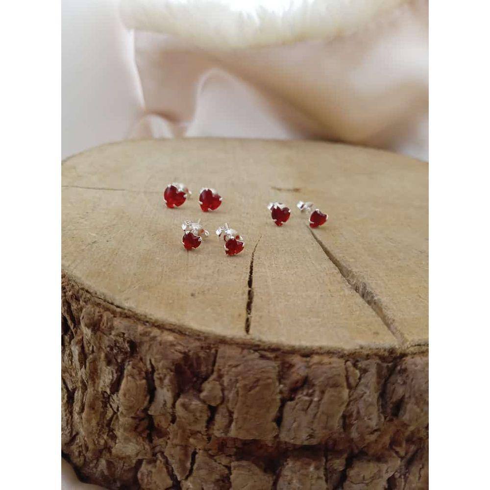 Brinco De Prata925 Trio Corações