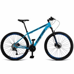Bicicleta Aro 29 24 Marchas Freios Disco E Suspensão - Azul Pantone-preto - 15" Azul Pantone-preto