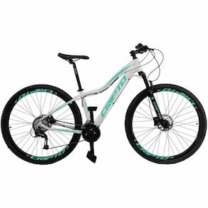 Bicicleta Aro 29 Cripto 21 Marchas Freios Disco E Suspensão - Branco-verde - 15" Branco-verde