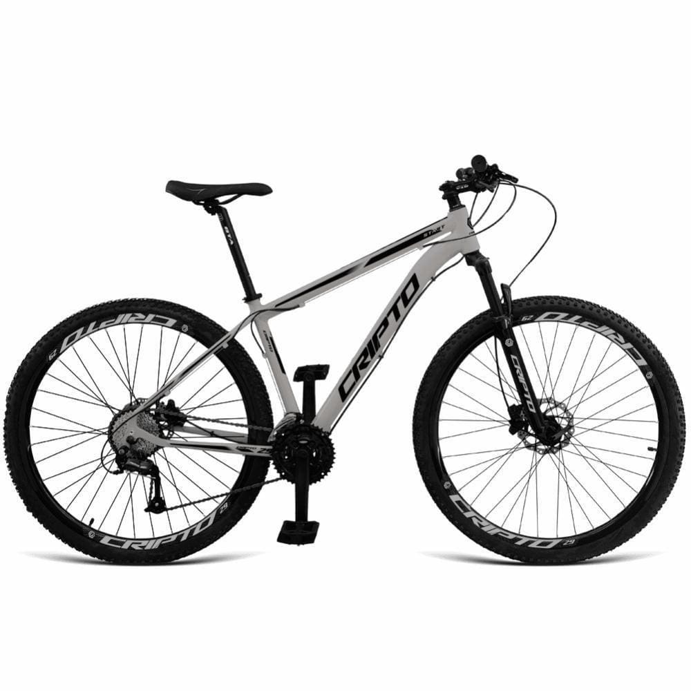 Bicicleta Aro 29 Cripto 24v Shimano Fr. Hidraulico-trava-k7 - Prata-preto - 15" Prata-preto