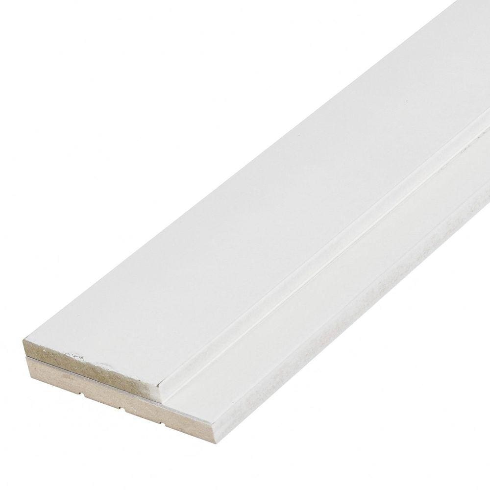 Batente de Madeira MDF Ultra Branco 215x14x2,7cm Casablanca Branco