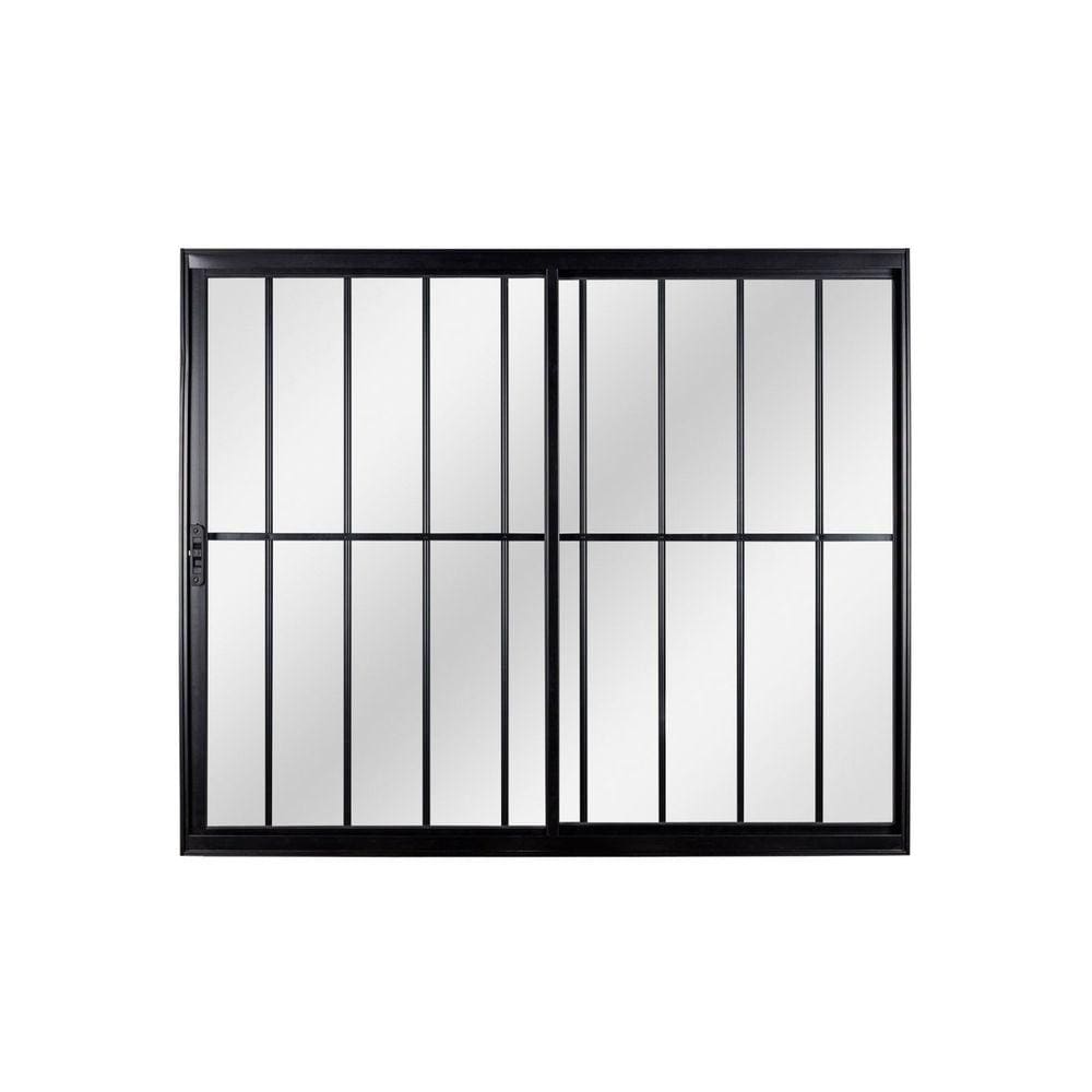 Janela de Alumínio de Correr 100x150x8cm 2 Folhas Ecosul Esquadrisul Preto