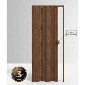 Porta Sanfonada de PVC 210x97cm Permatti Imbuia