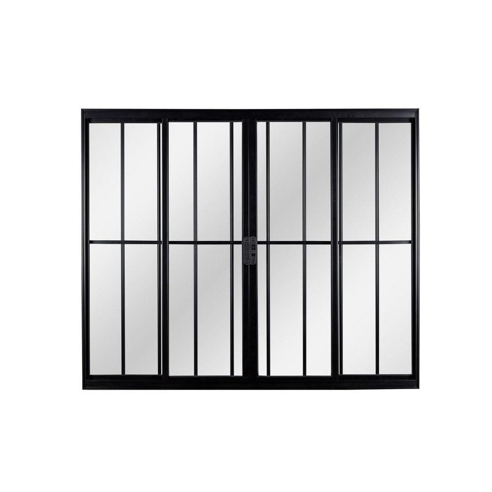 Janela de Alumínio de Correr 100x150x8cm 4 Folhas Vidro Liso Ecosul Esquadrisul