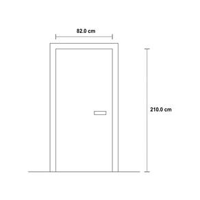Folha de Porta de Madeira 210x82cm Espessura 3,5cm MSO Eucaplac Frisada Elegance Eucatex Teka Milano