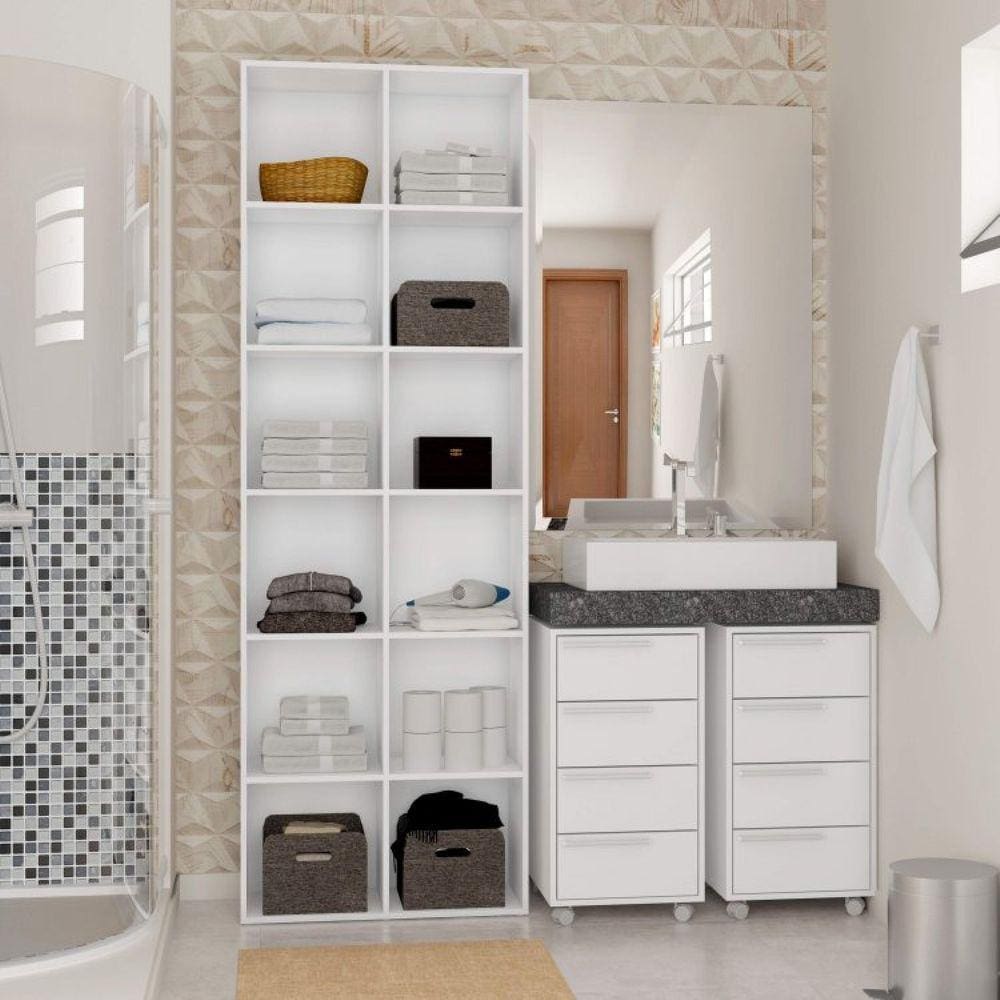 Conjunto para Banheiro Clean Espresso Móveis Branco