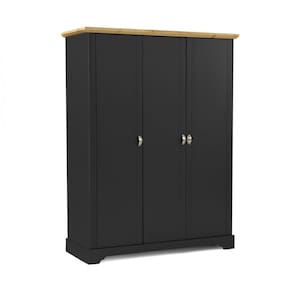 Guarda Roupa Solteiro 3 Portas Toledo Edez Cinza