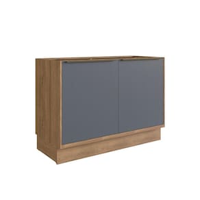 Balcão de Cozinha 120cm 2 Portas Viena Herval Louro Freijó/Grafitto