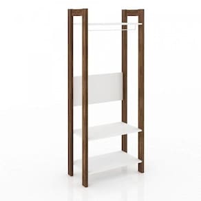Módulo para Closet com Cabideiro Az Tecno Mobili Branco/Nogal