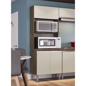 Torre Quente 3 Portas 2 Nichos para Forno Athena IRM Móveis Itaúba/Off White