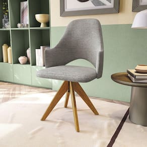 Poltrona Decorativa para Sala de Estar Siena Cinza