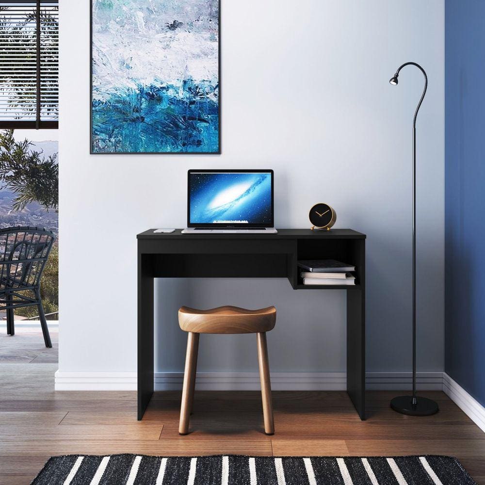 Escrivaninha 1 Nicho 91cm Office Noronha Genialflex Preto