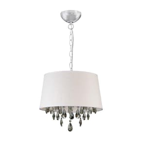 Pendente Panamá 34cmx40cm 3XE27 Sem Cristais Branco