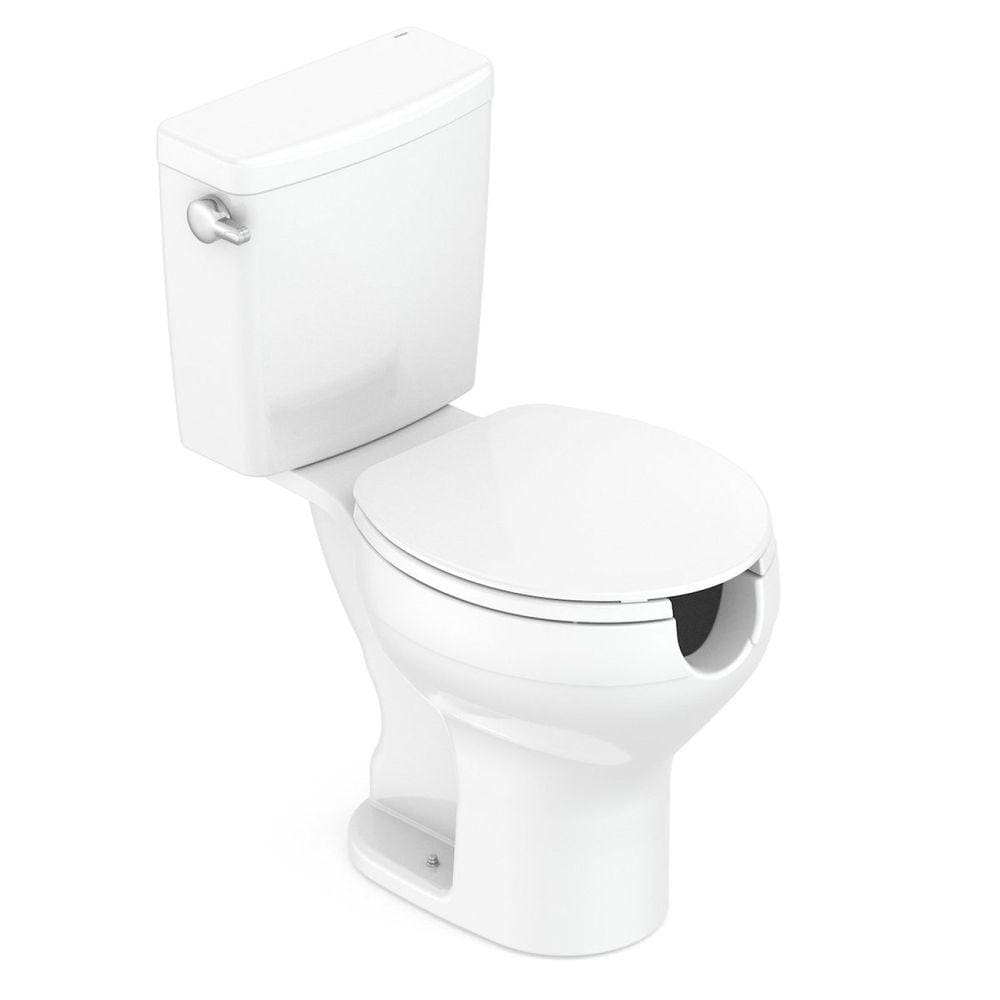 Kit Vaso Sanitário com Caixa Acoplada com Acionamento Lateral e Assento com abertura Acesso Incepa Branco Brilhante