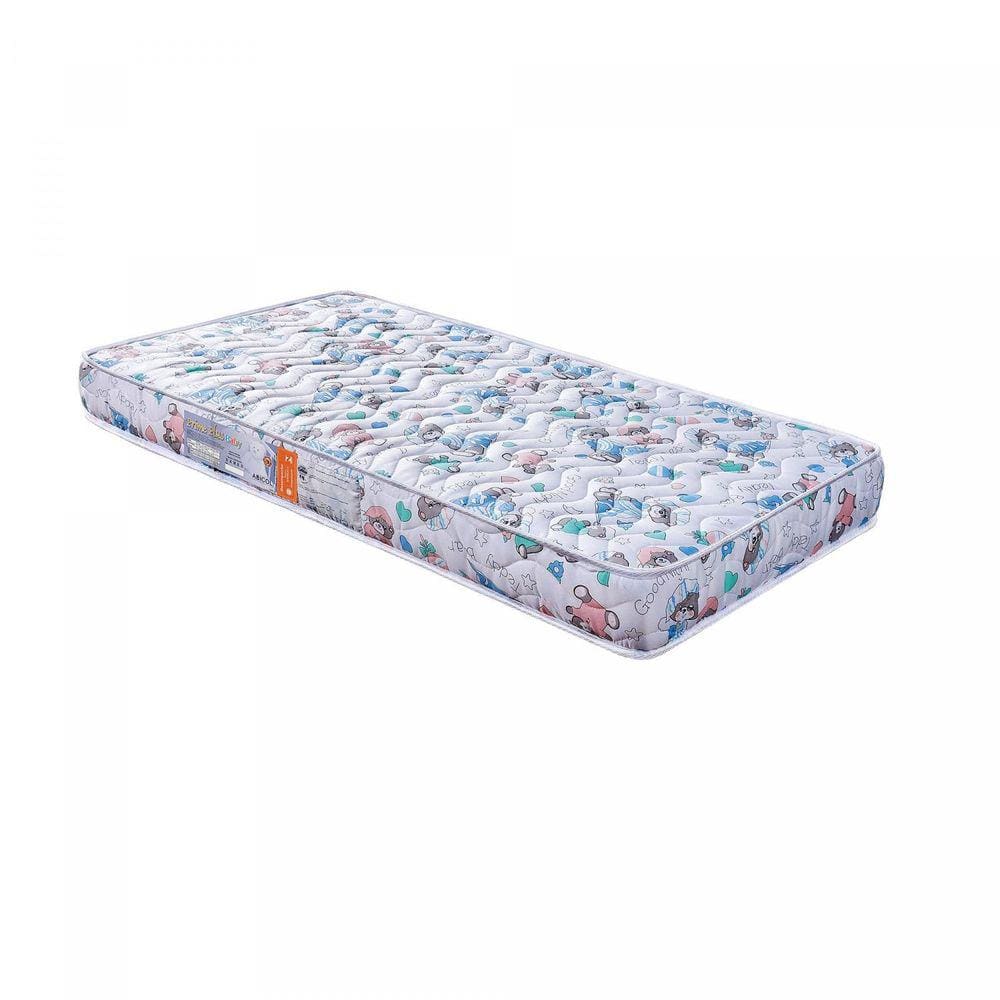 Colchão Berço Quality-Flex D 18 Prime Plus Baby 12X 130X 60 cm Branco/Ursinhos