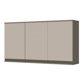 Armário Aéreo 3 Portas 120cm Connect Henn Duna/Cristal