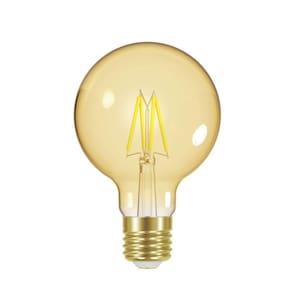 Lâmpada LED Bulbo Vintage Filamento Dimerizavel G80 Taschibra 127V Ambar 3000K Luz Amarela
