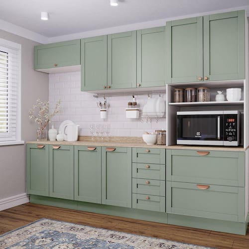 Cozinha Modulada 5 Peças Arizona CabeCasa MadeiraMadeira Verde Menta