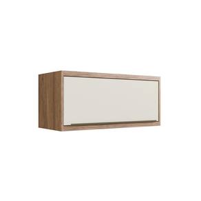 Armário Aéreo para Cozinha 80cm 1 Porta Viena Herval Louro Freijó/Argila