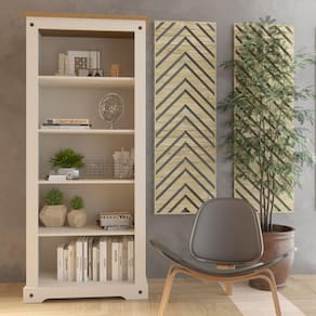 Estante Alta 182x81cm Smile Serpil Baby Creme/Carvalho
