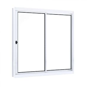 Janela de Aço de Correr 100x120cm 2 Folhas com Vidro Riobras Branco